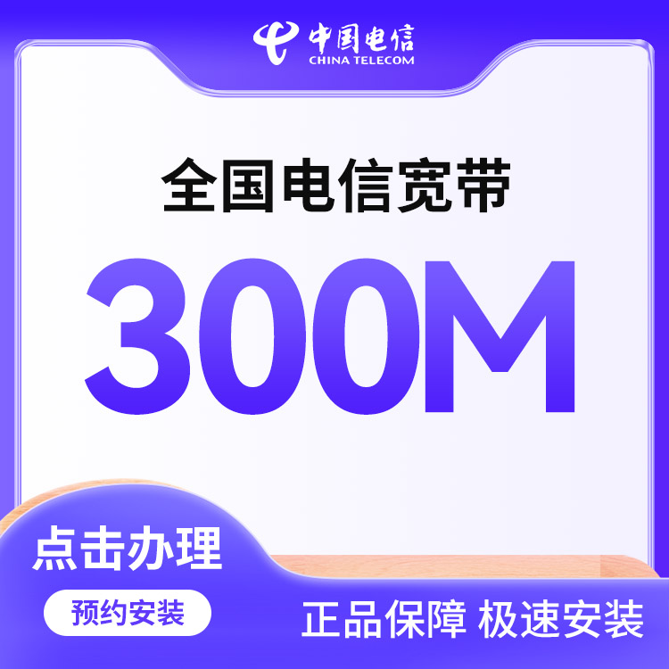 电信300M单宽包年1400元